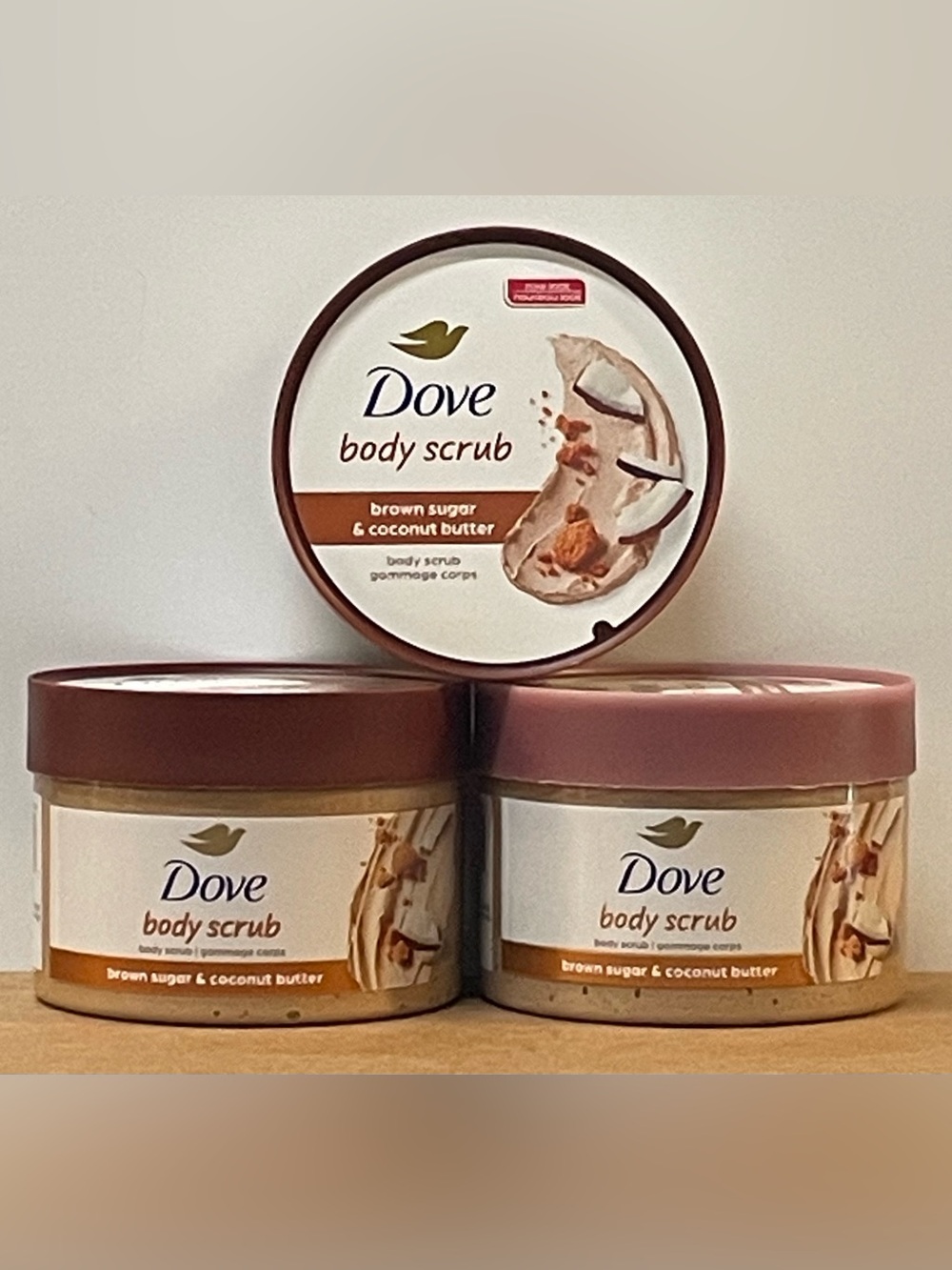 Dove Brown Sugar & Coconut Butter Body Scrub - 12oz (Pack of 3)